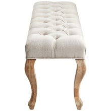 Natural Emile Large Button Tufted Ottoman